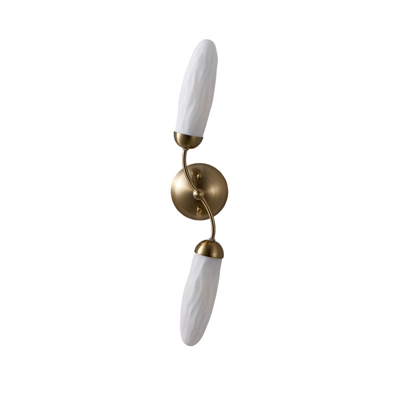 Crest 2 LT Winter Brass Wall Sconce Kalco
