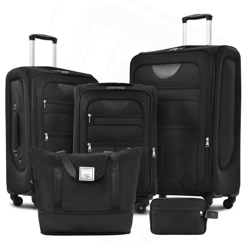 Ensemble de valise extensible avec sac de voyage 3 pièces Softside