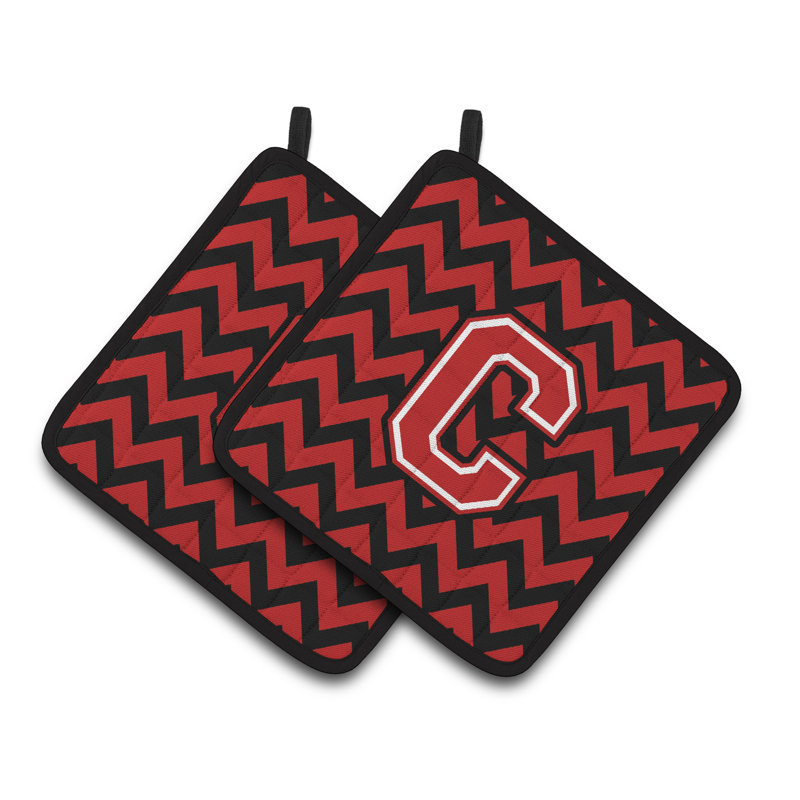 Poignée à chevrons, Noir / rouge, C