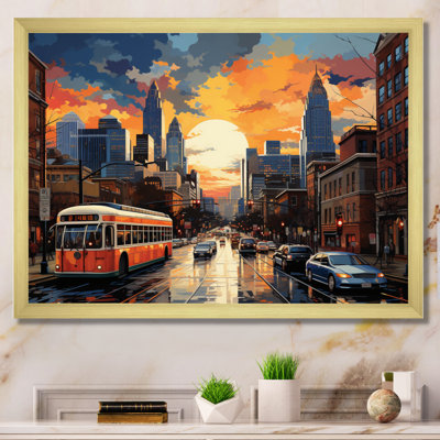 City Charlotte Collage II sur toile