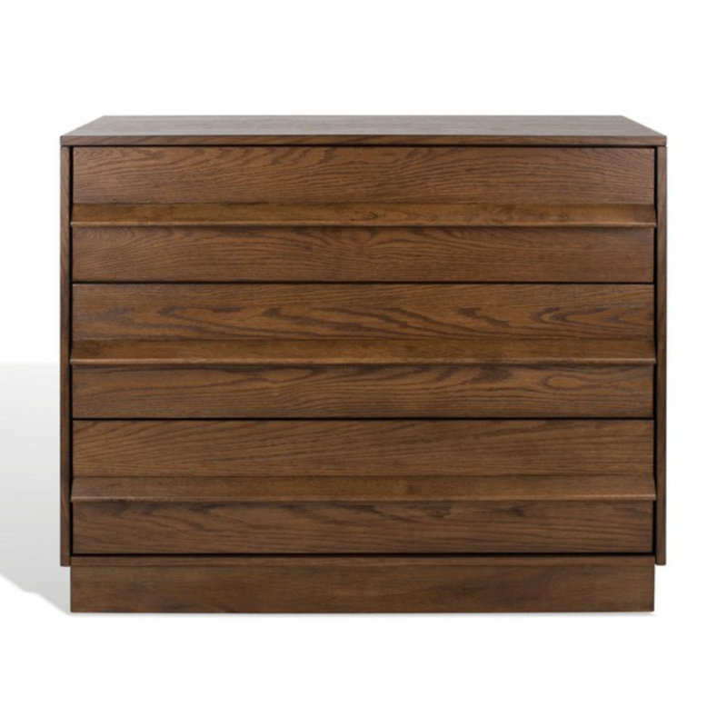 Commode 3 tiroirs, Chêne médium