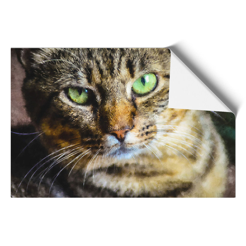 Portrait of a Cat Painting - Frameless Print, 30cm H x 42cm W x 0.1cm D