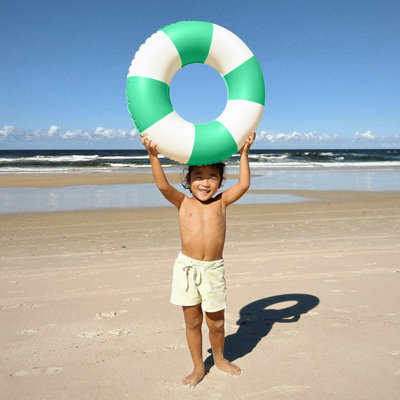 Mini anneau de piscine tubulaire: rayures vertes zestes