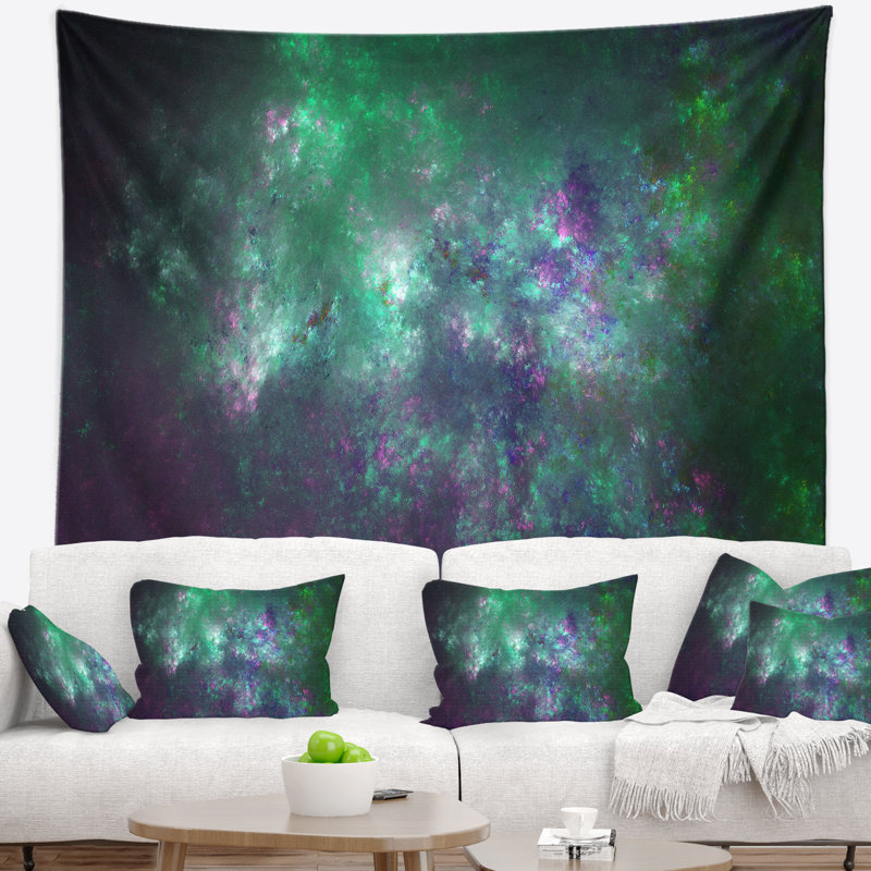Tapisserie bleu ciel starry abstract, H 32 po x l 39 po