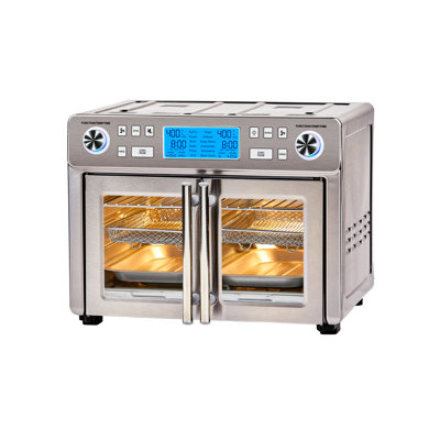 Emeril Lagasse Dual Zone 360 Air Fryer Oven Combo with French Door, 25 QT Extra Large Cook Two Foods in Different Ways, Up to 60% Faster from Frozen to Finish