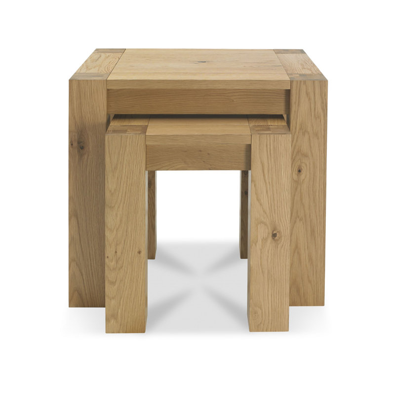 Bowenfels Solid Wood Nesting Tables, Light Oak