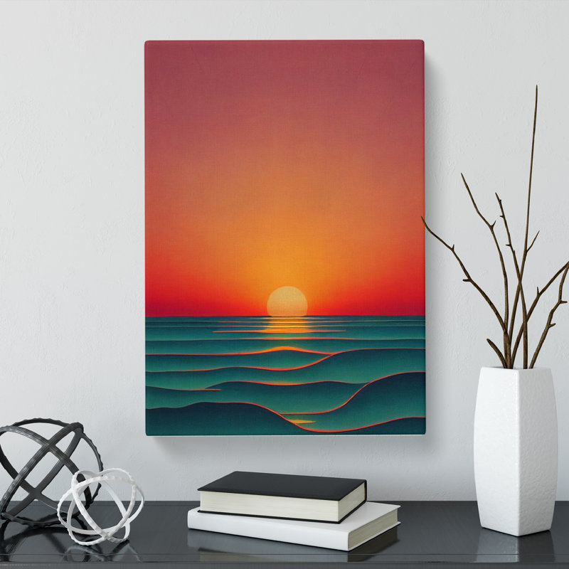 Algona Sunset Minimalism Vol.5 - Wrapped Canvas, 76cm H x 50cm W x 3cm D