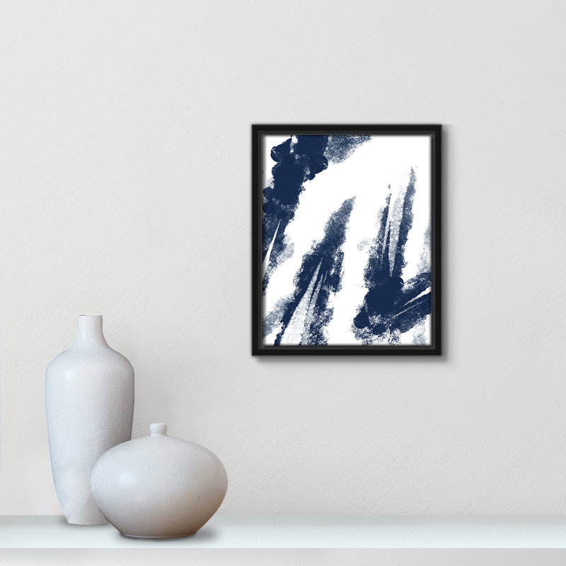 Ferne Navy Striking Seam 2 - reproduction d'art, Toile avec cadre noir, H 11,5 po x l 9,5 po x P 2 po