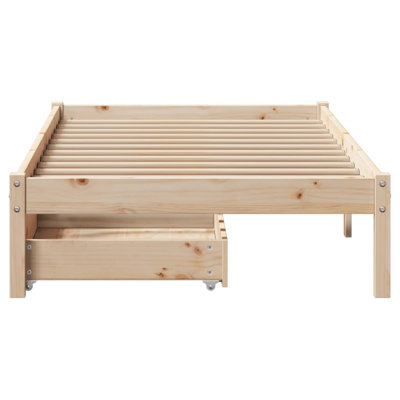Solid Wood Storage Bed