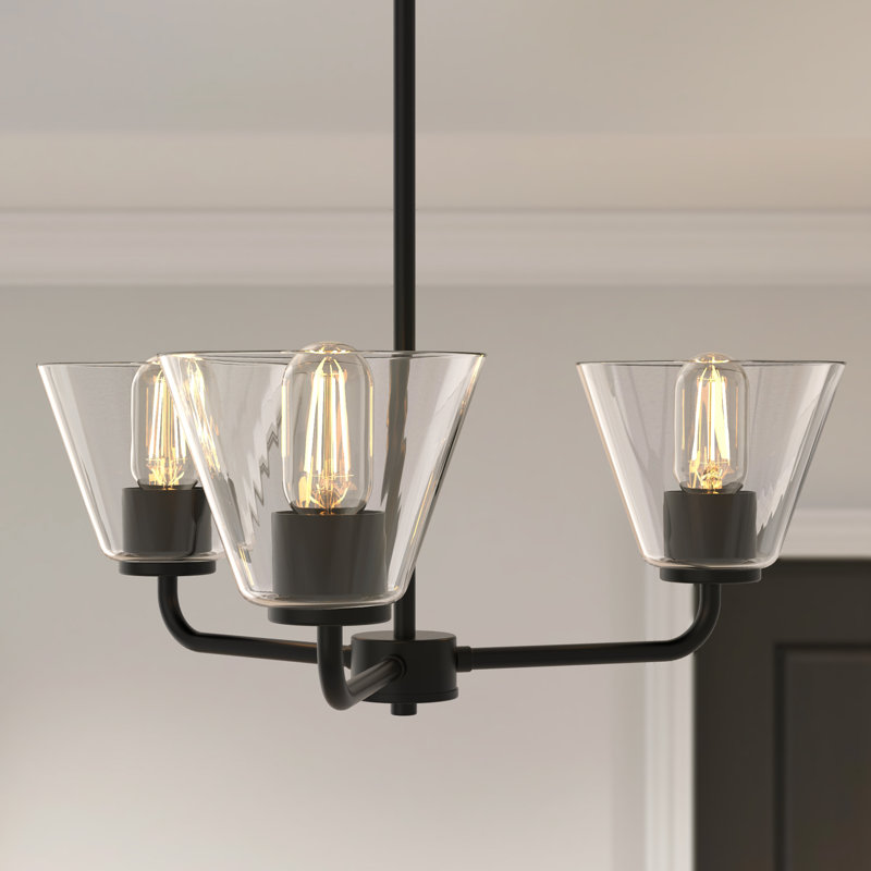 Lustre pour îlot de cuisine 3 lumières Aigars