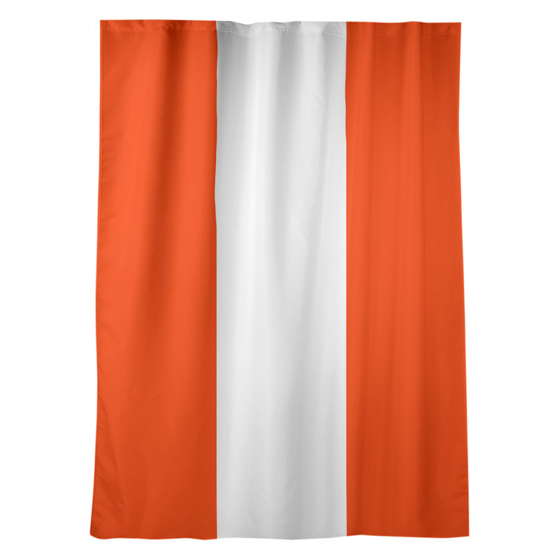 Mississippi Rebellion Sateen Room Darkening Curtain Single Panel, Orange White