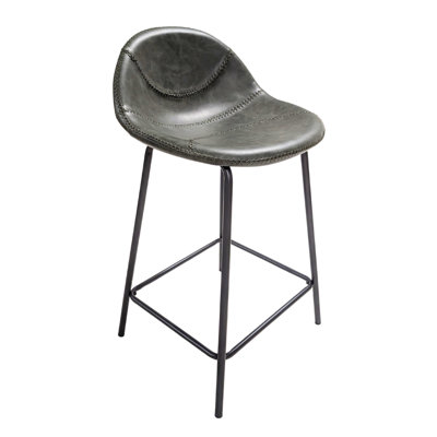 Faux Leather Accent Stool