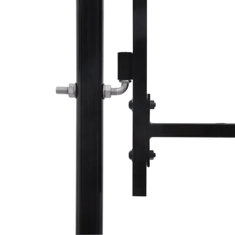 Catherin 124.46cm H x 99.06cm W Black Metal Gate