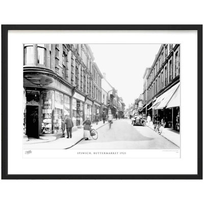 Ipswich, Buttermarket 1921 by Francis Frith - Single Picture Frame Print