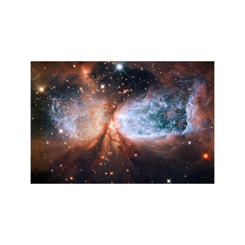 Celestial Snow Angel S106 Nebula (Hubble Space Telescope) - Floater Frame Print on Canvas, 30.48 cm H x 45.72 cm W