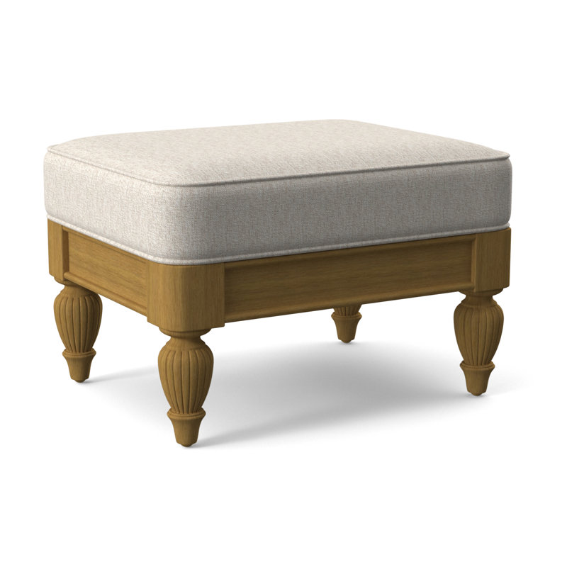 Grand View Ottoman, Java Finish, Snow Crypton Performance; 0884-91