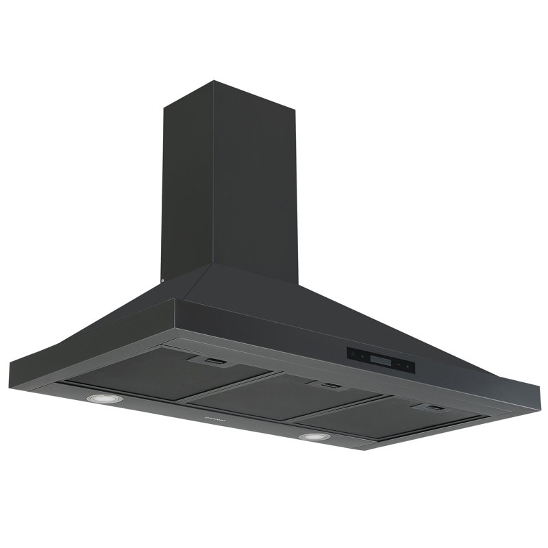 Hotte murale convertible 35 pouces 450 CFM en noir