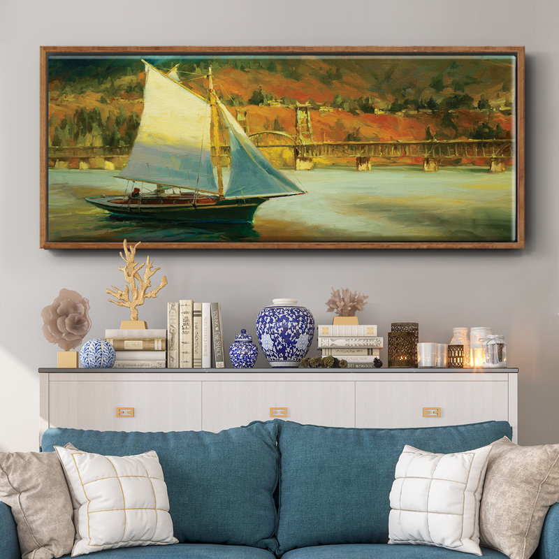 Voile d'automne - toile encadrée, H 12 po x l 30 po