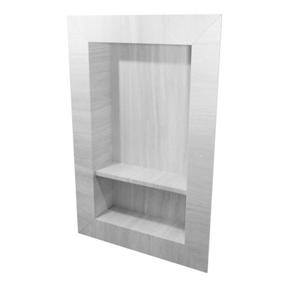 Porte-shampooing encastré FlexStone l 17 po x H 26 po Strata argent