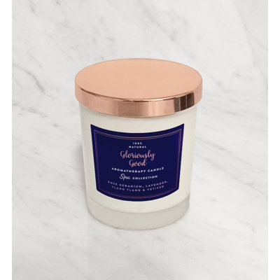 Spa Rose Geranium, Lavender, Ylang Ylang & Vetiver Scented Jar Candle