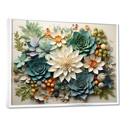 Plantes vertes succulentes sereines - Art mural