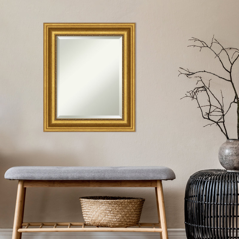 Miroir mural Warren, 25,75 po x 21,75 po, Or antique