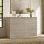 Commode à 3 tiroirs cannelée moderne avec motif escamotable-828908577