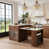 Walnut/White Marble