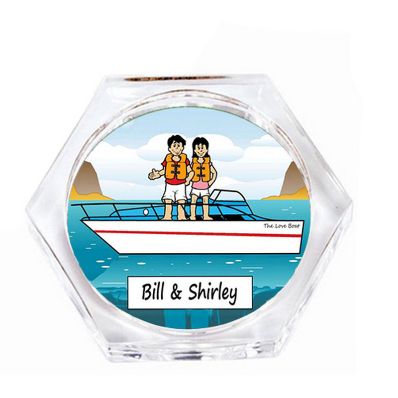 Ensemble de 4 sous-verres personnalisés, Oui