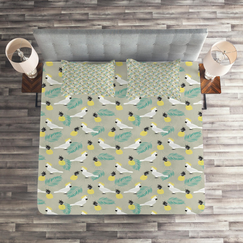 Coastal Polyester Coverlet, King Bedspread + 2 Shams