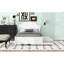 Lit plateforme en bois avec tête de lit et lit gigogne simple-451659177