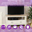 Meuble télé d'angle pour téléviseur avec panneau de rangement en MDF de 50 po ou moins avec tiroirs et rangement L 37,5 po x l 17,75 po