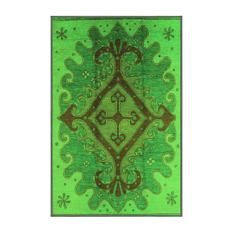 Harender Washable Oriental Indoor Rug, Rectangle 2' x 3'