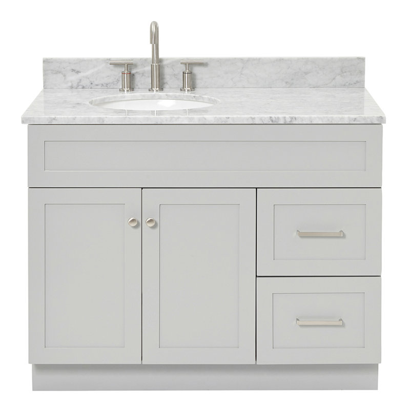 Ensemble de meuble-lavabo simple 43 po Partham, Gris