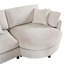 Canapé modulaire en chenille de 107 po - 3 pièces, méridienne incurvée, 3 coussins - multi-pièces-129466723