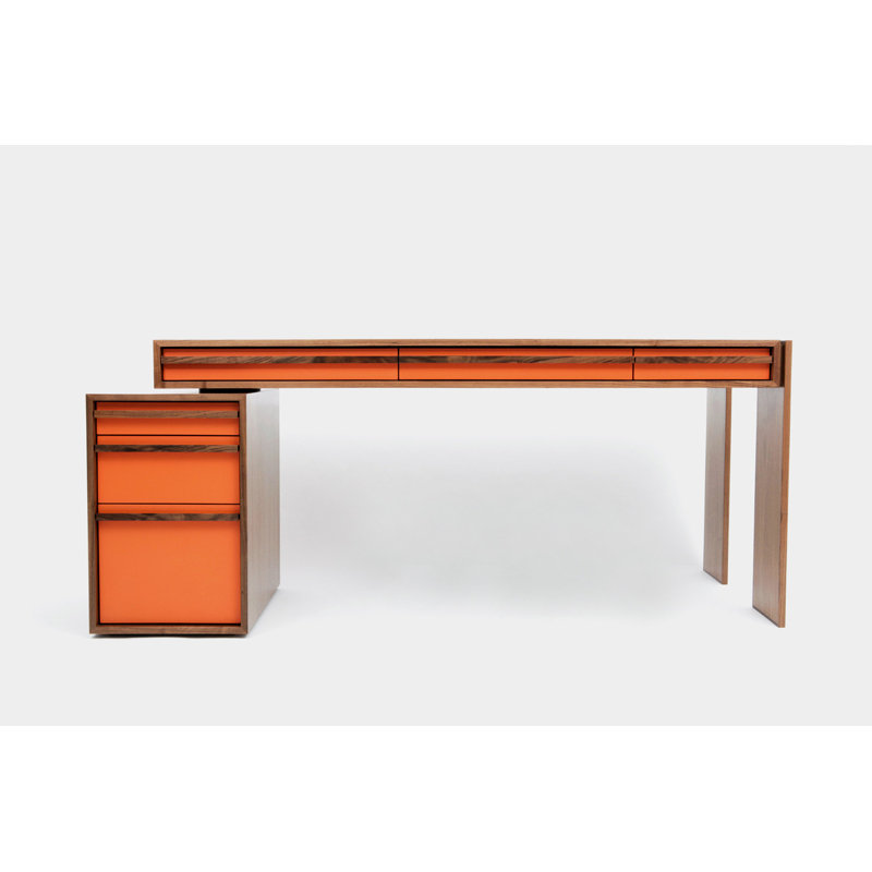 Writing Desk, Brown/Orange