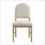 Ensemble de 2 chaises d'appoint de salle à manger à finition naturelle