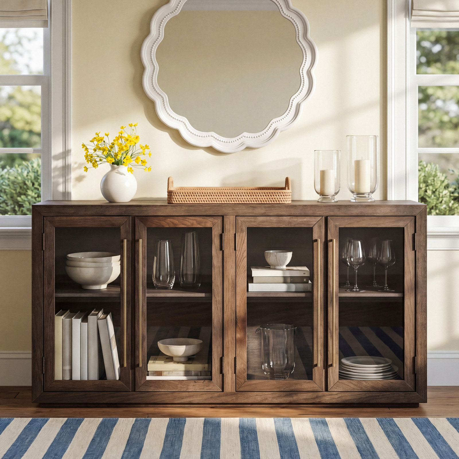 Alaya Sideboard, Brown, 36"H x 72"W x 18"D