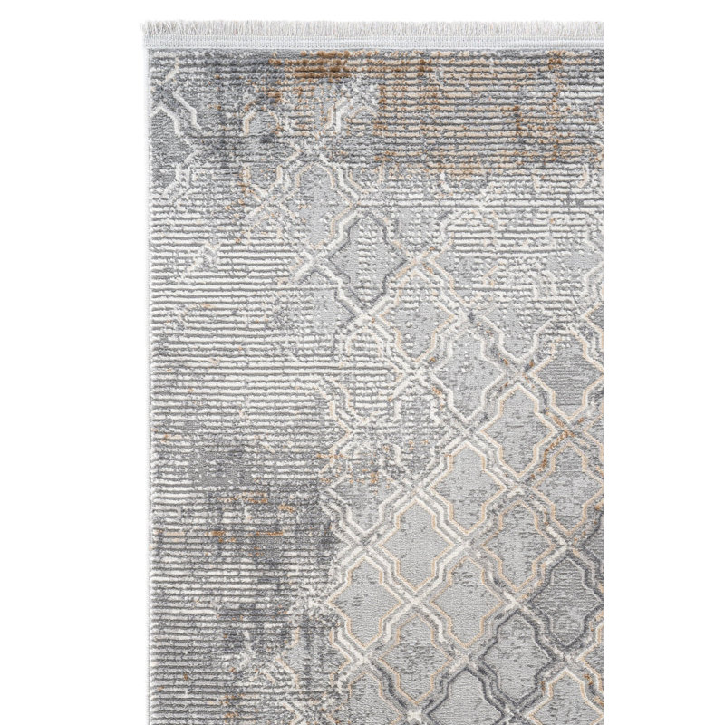 Rhon Machine Made Indoor / Outdoor Area Rug, Rectangle 5'3" x 9'10"