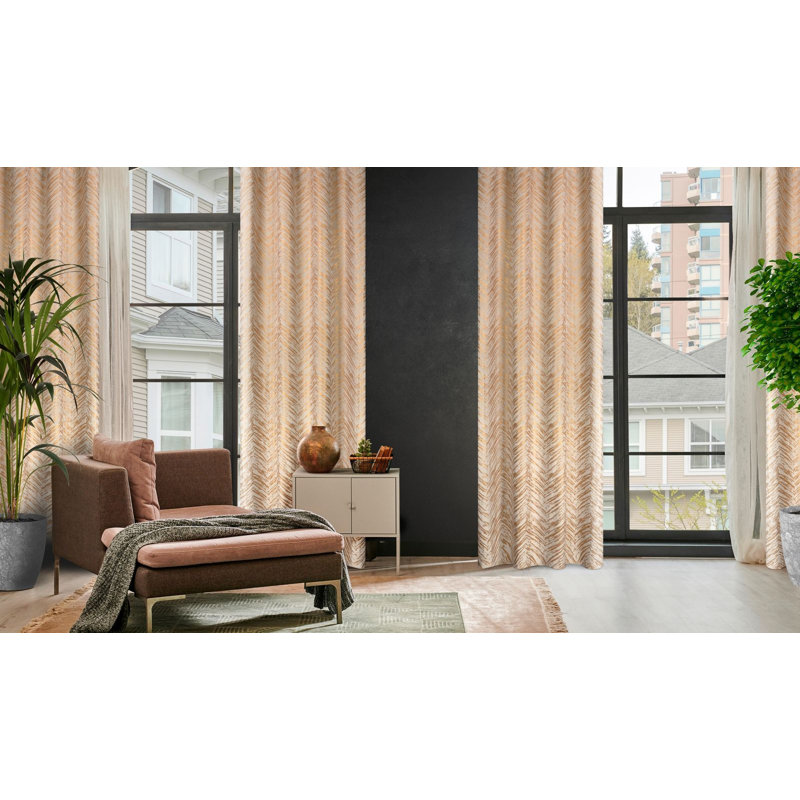 Adelya Blackout Curtains Single Panel, Cream