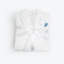Cotton Blend Mid-Calf Bathrobe with Pockets-1541242467-1541242493