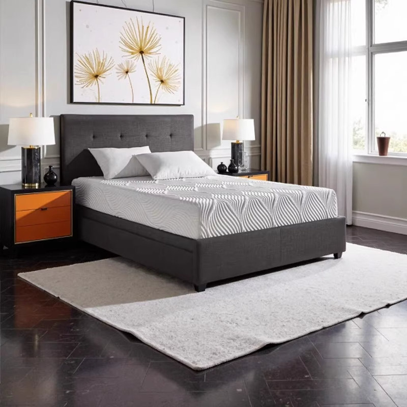 Matelas pour lit simple de 8 pouces en mousse viscoélastique imprégnée de gel, support ferme, tissu Tencel respirant, blanc, matelas dans une boîte