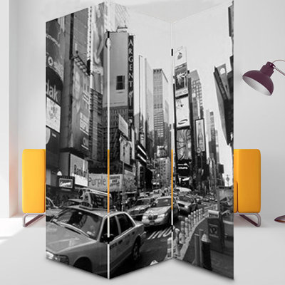 Pollan 48 " W x 72 " H 3 - Panel Folding Room Divider