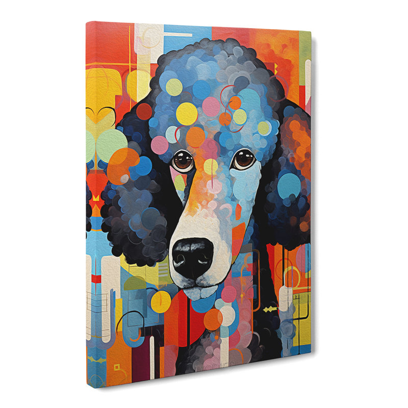 Poodle Constructivism No.2 - Wrapped Canvas, 60cm H x 40cm W x 3cm D