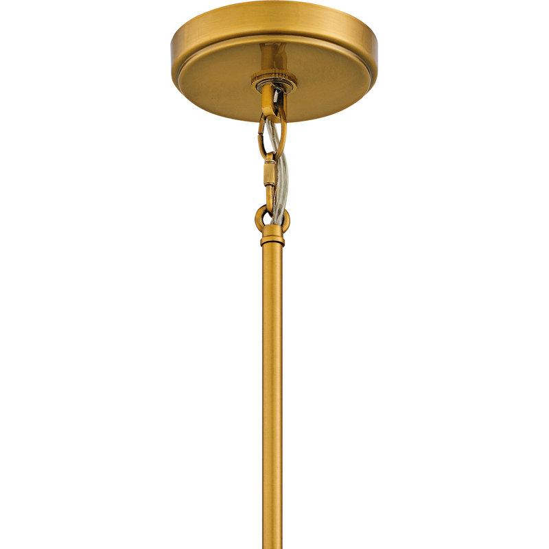 Luminaire suspendu en or brossé 5 lumières Hann
