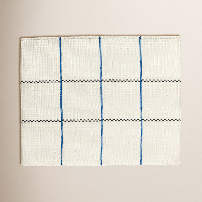 Joana 100% Recycled Cotton, White/Blue