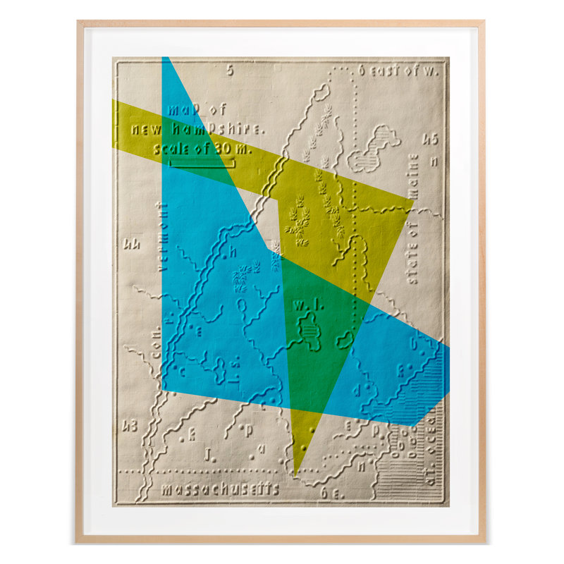 Printemps 2019, carte graphique 3 encadrée sur papier par The Studio Print, H 25 po x l 20 po