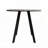 33.5'' Modern Minimalist Round Dining Table with Gray Cement Texture