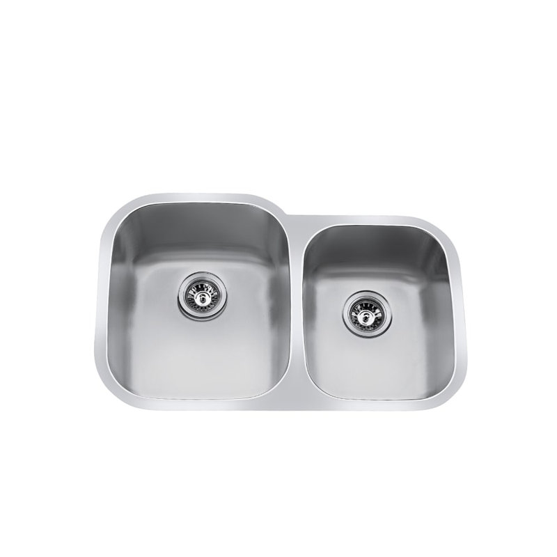 Évier de cuisine à double cuve encastrable avec accessoires L 32 po x l 20 po