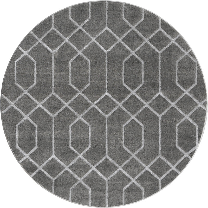 Corando Geometric Indoor Rug, Round 3'3"